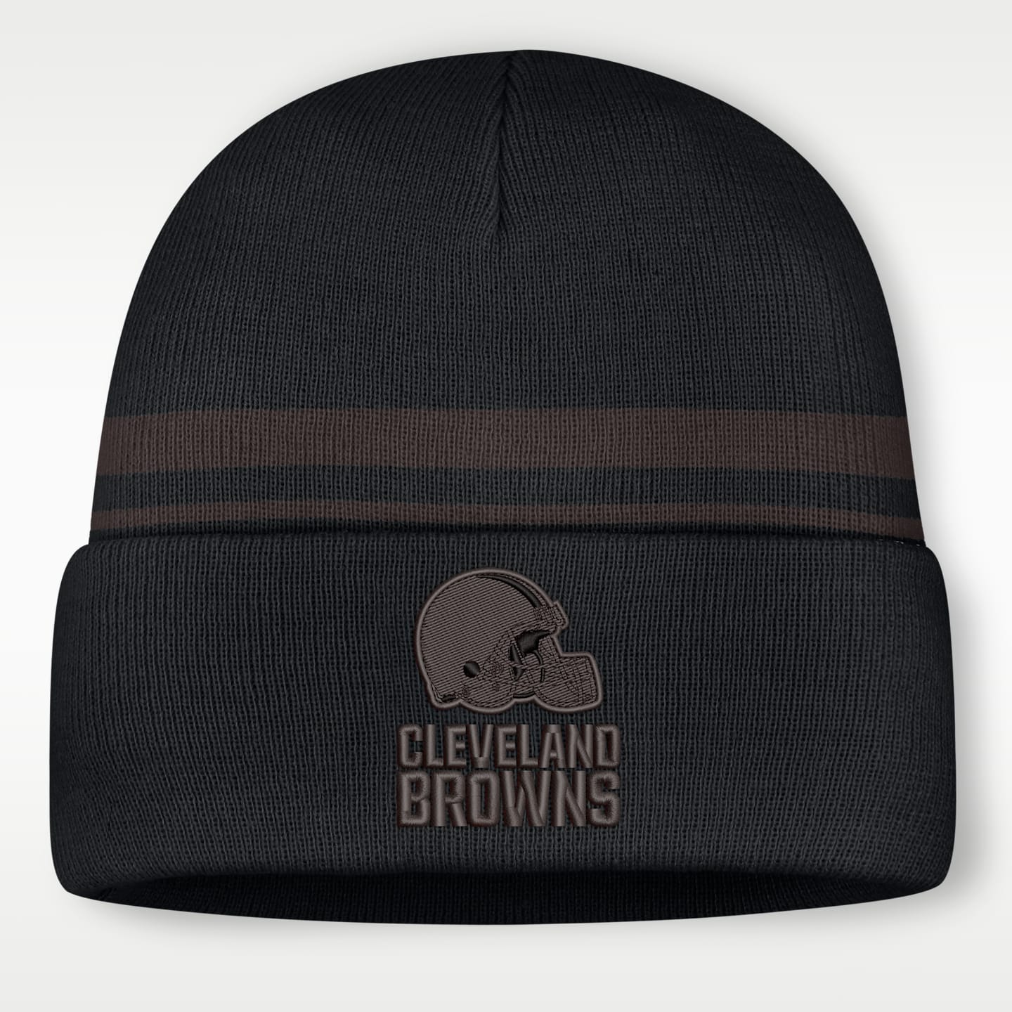 Мужская шапка-бини с отворотом Nike Cleveland Browns Primetime Utility NFL, цвет: Чёрный — фото 1