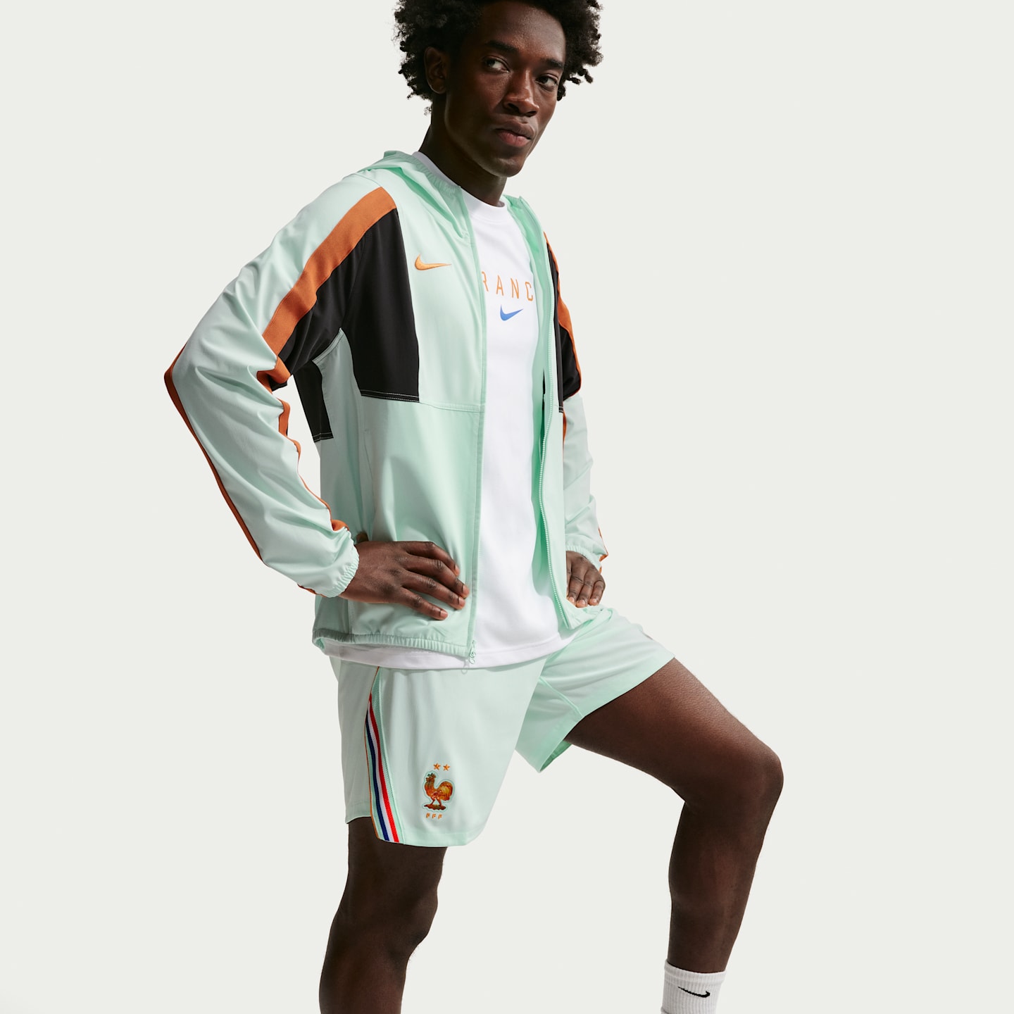 Мужские футбольные шорты Nike FFF 2026 Stadium Away Dri-FIT Replica, цвет: Igloo/Monarch/Monarch — фото 4