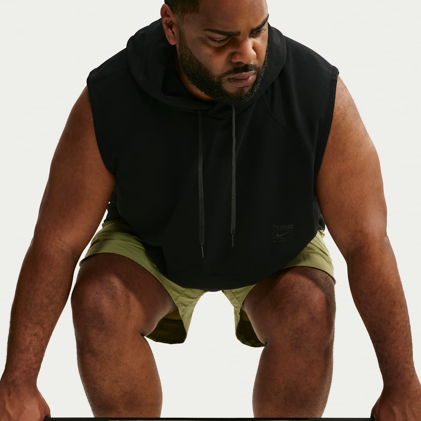 Мужское худи Nike N.A.C. Dri-FIT Fleece Sleeveless Training, цвет: Чёрный — фото 8