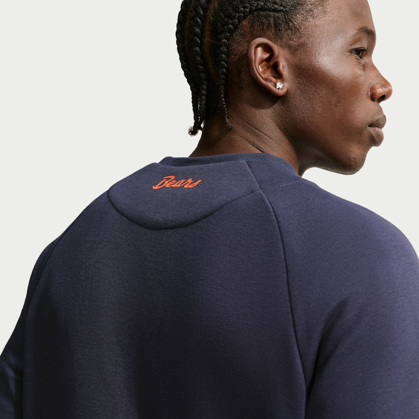 Мужской свитер Nike Chicago Bears Rivalries Collection Primary Dri-FIT NFL Pullover Crew, цвет: Тёмно-синий — фото 2