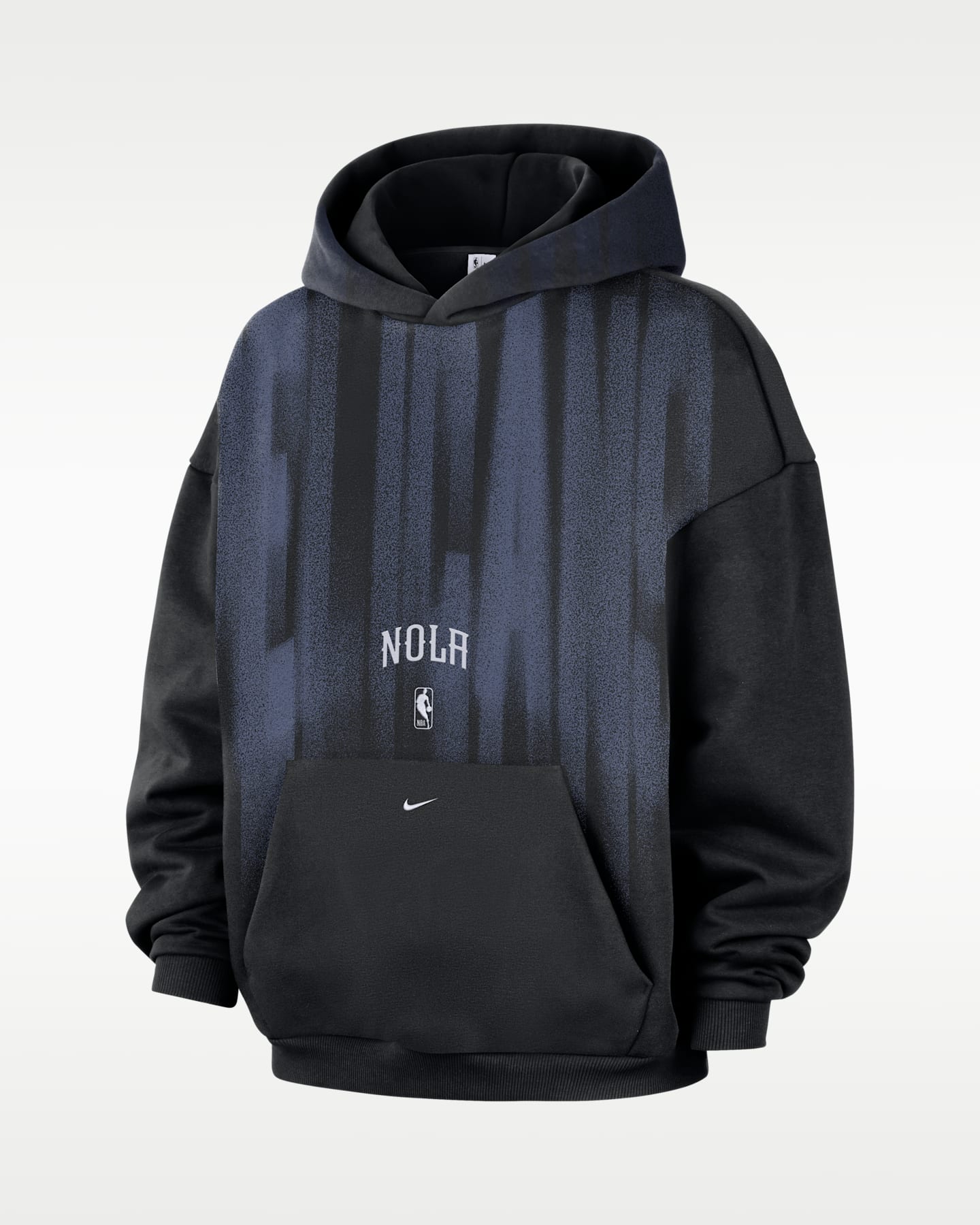 Мужское худи Nike New Orleans Pelicans Standard Issue Therma-FIT Fleece Basketball, цвет: Чёрный / Белый — фото 4