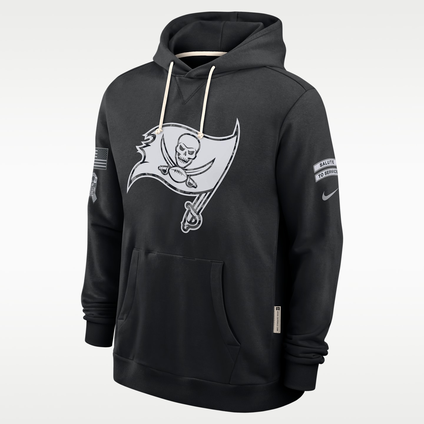 Мужская худи Nike Tampa Bay Buccaneers Salute to Service Sideline Dri-FIT NFL, цвет: Чёрный — фото 1
