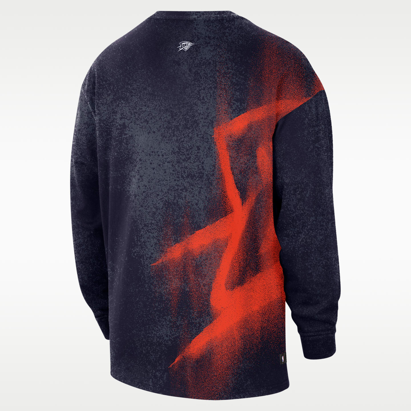 Мужская футболка Nike Oklahoma City Thunder Essential Anthem Long-Sleeve Basketball, цвет: Тёмно-синий — фото 2
