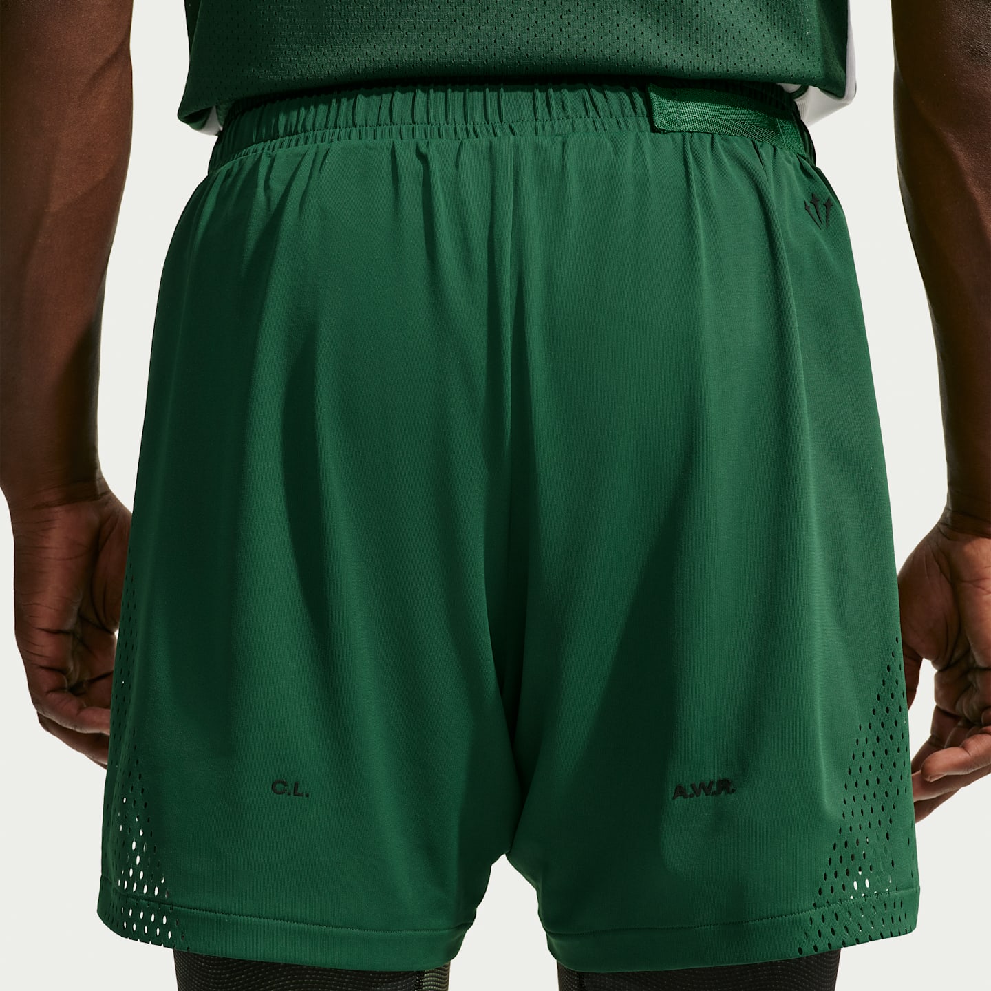 Мужские шорты Nike KD x Nocta 2 в 1, цвет: Зелёный / Чёрный — фото 9