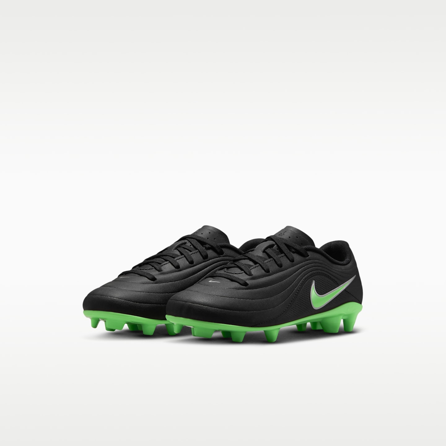 Детские бутсы Nike Jr. Tiempo Maestro Club Multi-Ground Low-Top Soccer Cleats, цвет: Чёрный / Зелёный — фото 5