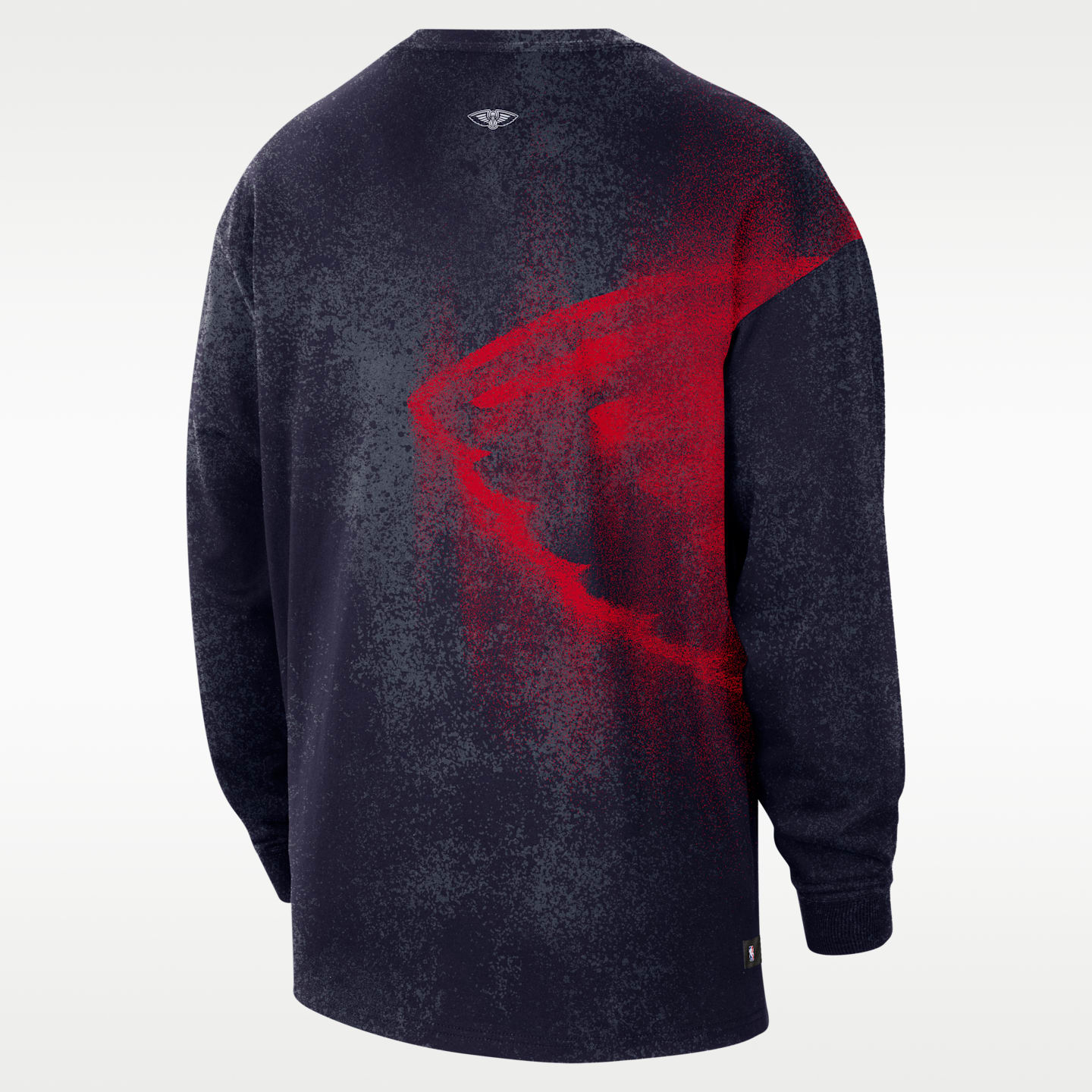 Мужская футболка Nike New Orleans Pelicans Essential Anthem Long-Sleeve Basketball, цвет: Тёмно-синий — фото 2
