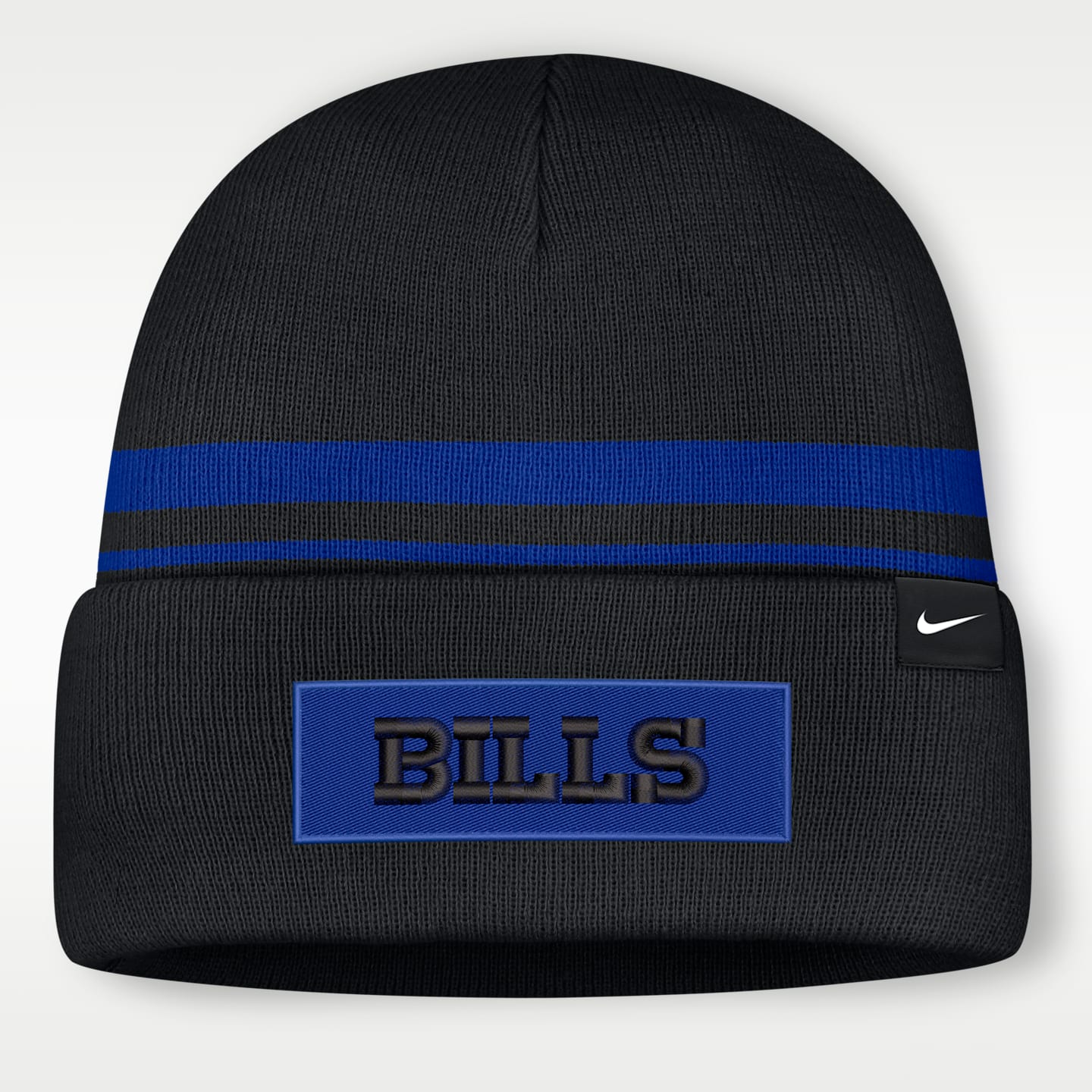 Мужская шапка-бини с отворотом Nike Buffalo Bills Primetime Utility NFL, цвет: Чёрный — фото 2