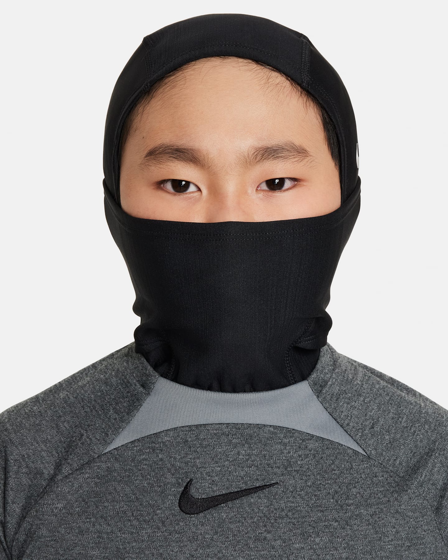 Детские головные уборы Nike Pro HyperWarm Football Hood, цвет: Чёрный — фото 5