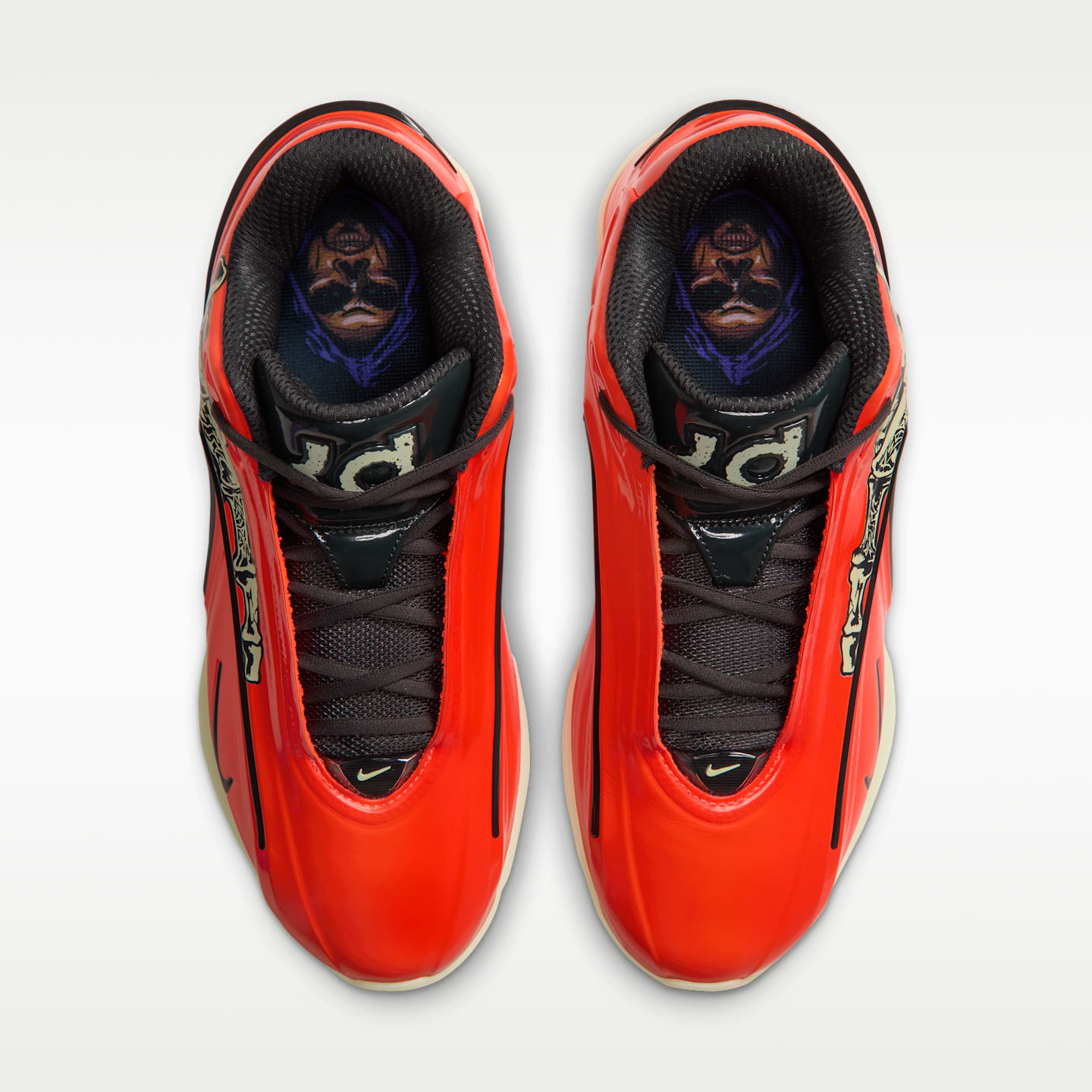 Мужские кроссовки Nike KD19 "Slim Reaper" Basketball, цвет: Малиновый / Лаймовый ледяной — фото 4