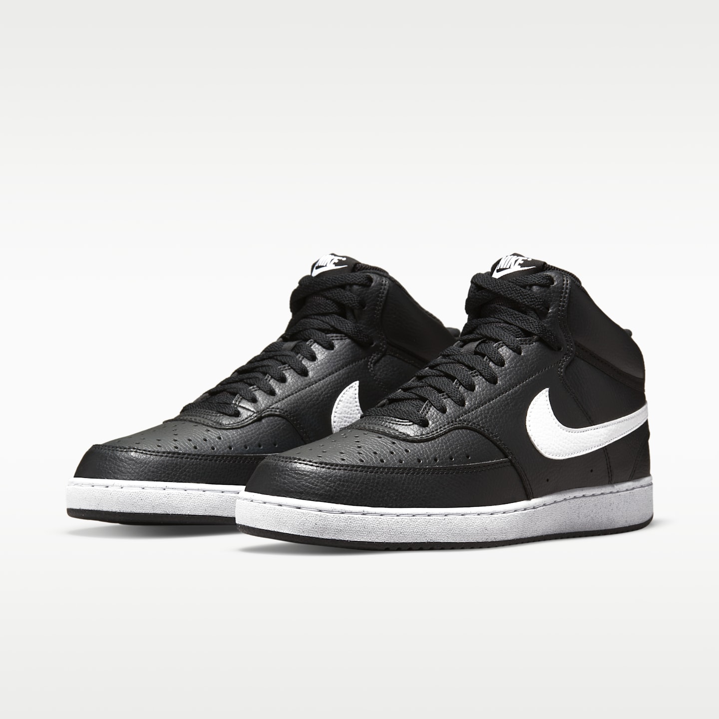 Мужские кроссовки Nike Court Vision Mid Next Nature, цвет: Чёрный / Белый — фото 6