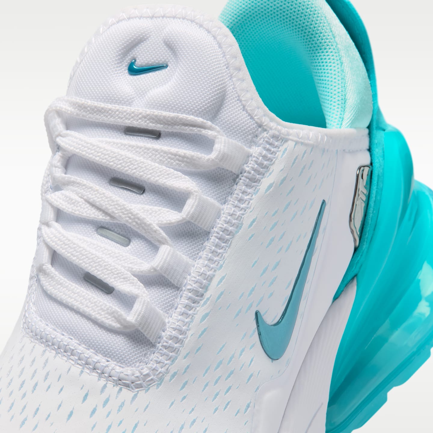 Детские кроссовки Nike Air Max 270 Premium, цвет: Белый / Бирюзовый — фото 7