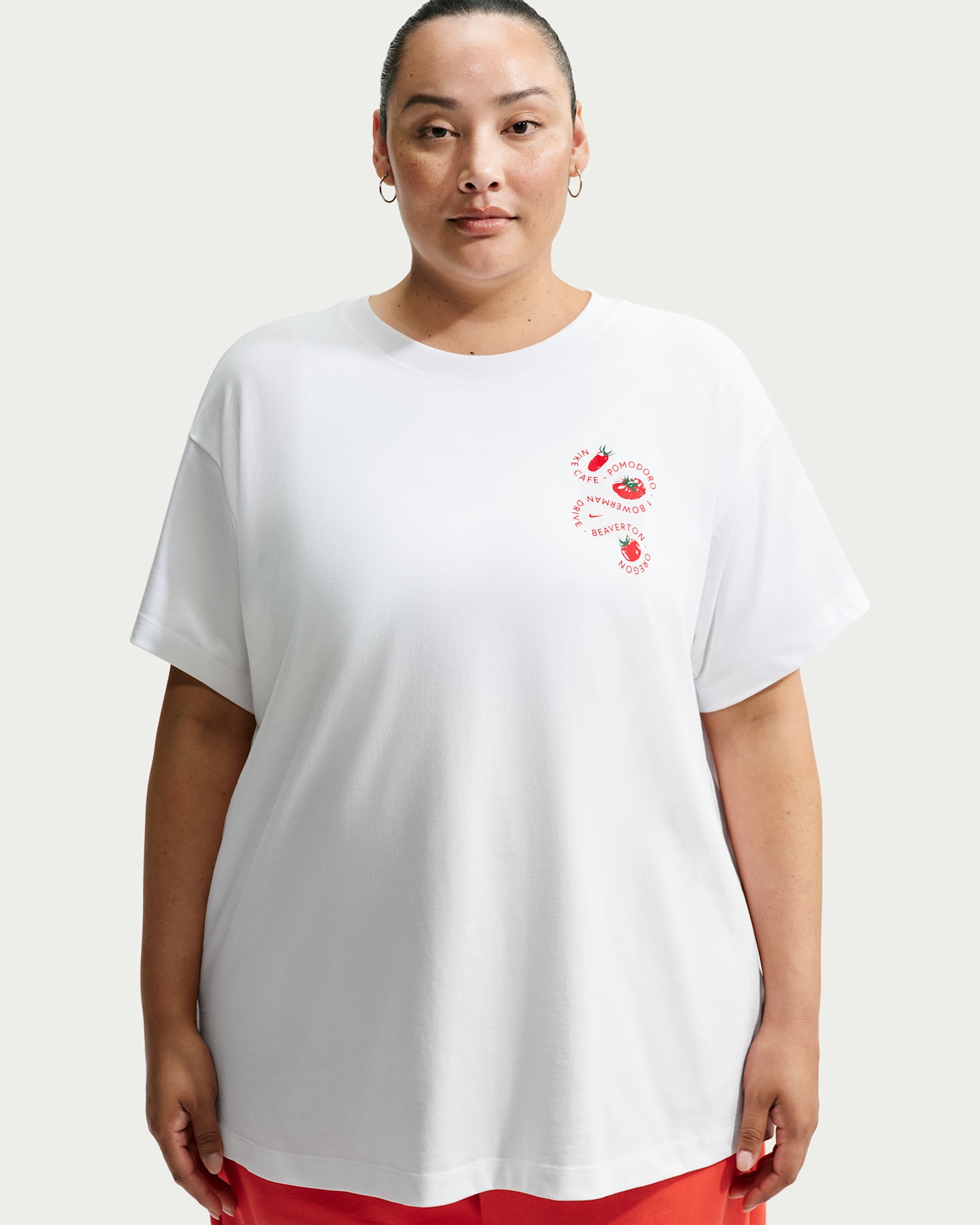 Женская футболка Nike Sportswear Classic оверсайз, большие размеры, цвет: Белый — фото 6