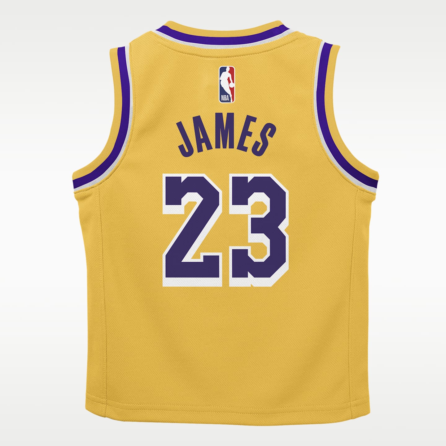 Детский топ Nike LeBron James Los Angeles Lakers Icon Edition NBA Replica Jersey, цвет: Amarillo — фото 2