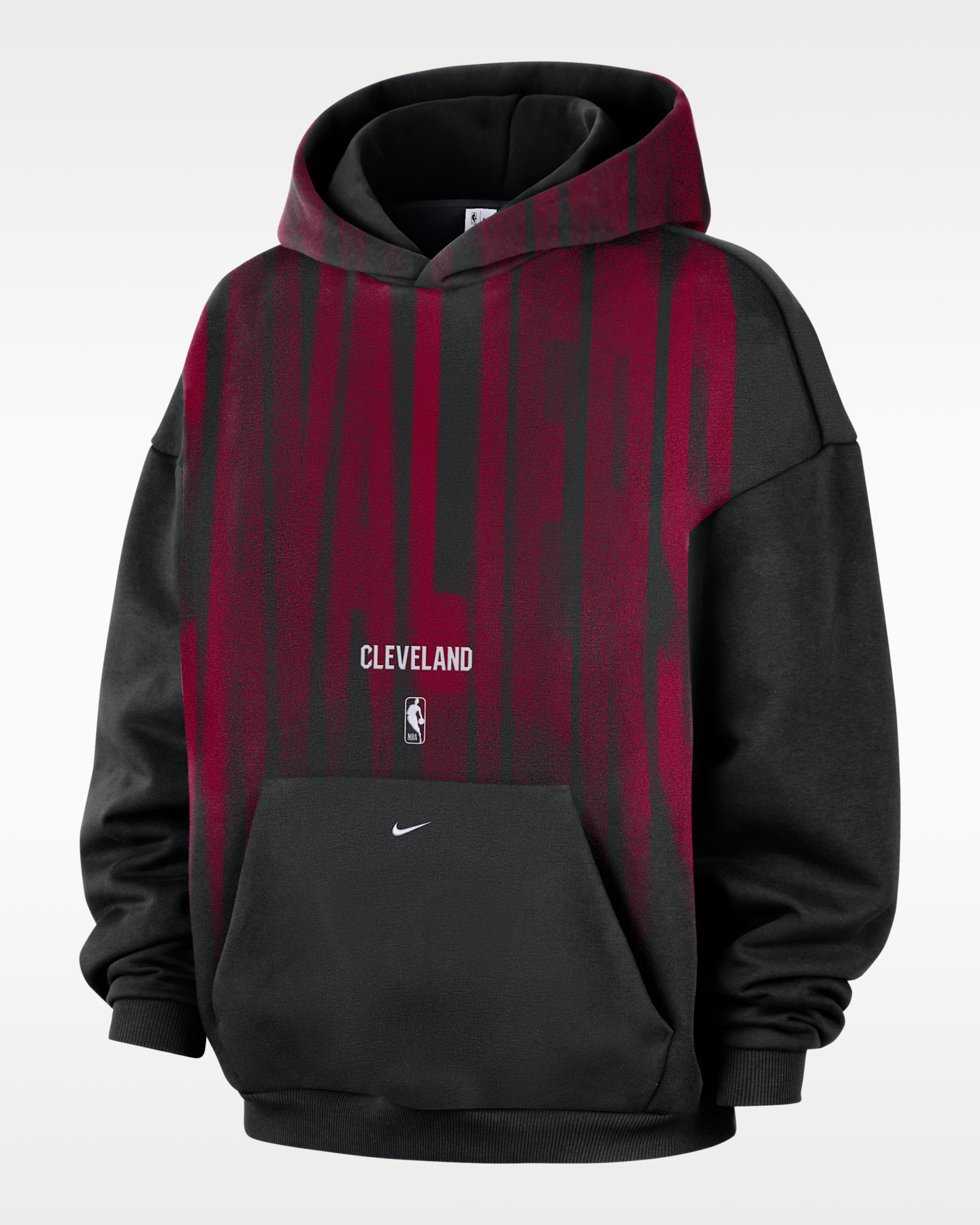 Мужское худи Nike Cleveland Cavaliers Standard Issue Therma-FIT Fleece Basketball, цвет: Чёрный / Белый — фото 4