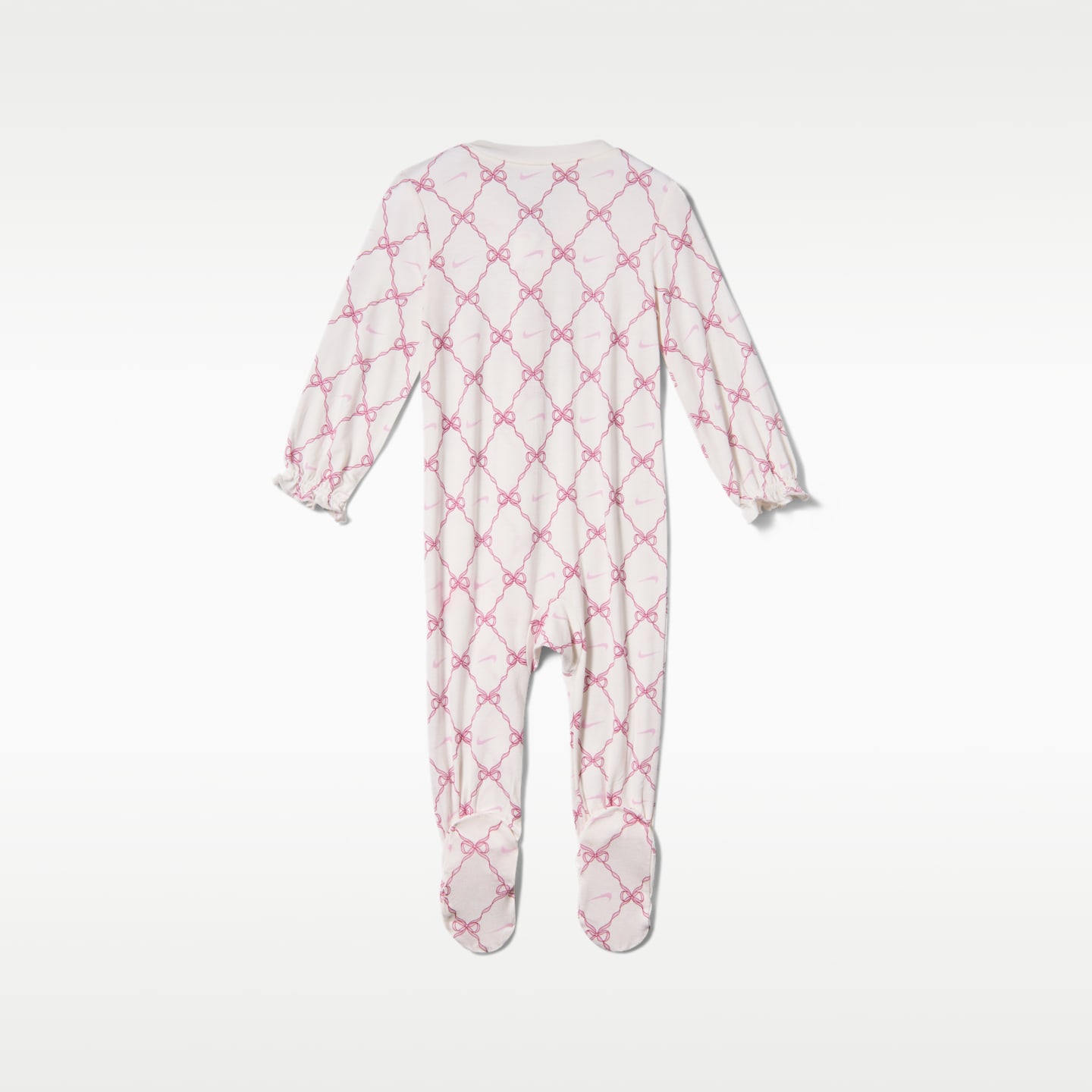 Детские комбинезоны Nike Ready, Set, Grow! Baby (0-9M) Footed Coverall, цвет: Молочный / Свекольный — фото 2