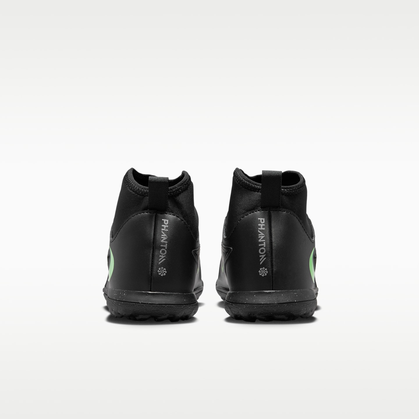 Детские кроссовки Nike Jr. Phantom 6 High Club Turf Soccer, цвет: Чёрный / Зелёный — фото 6