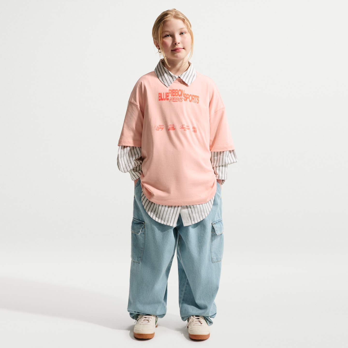 Детская футболка Nike Sportswear оверсайз, цвет: Оранжевый — фото 4