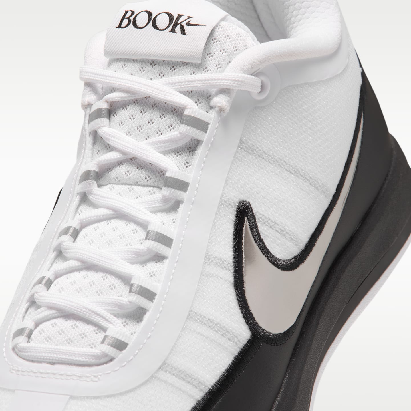 Кроссовки Nike Book 2 Basketball, цвет: Белый / Чёрный — фото 7