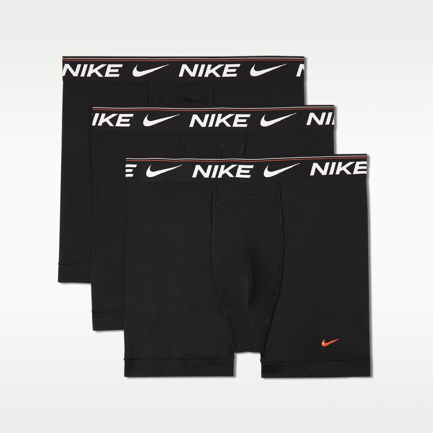 Мужские трусы-боксеры Nike Ultra Comfort Dri-FIT, набор из 3 шт, цвет: Чёрный — фото 9