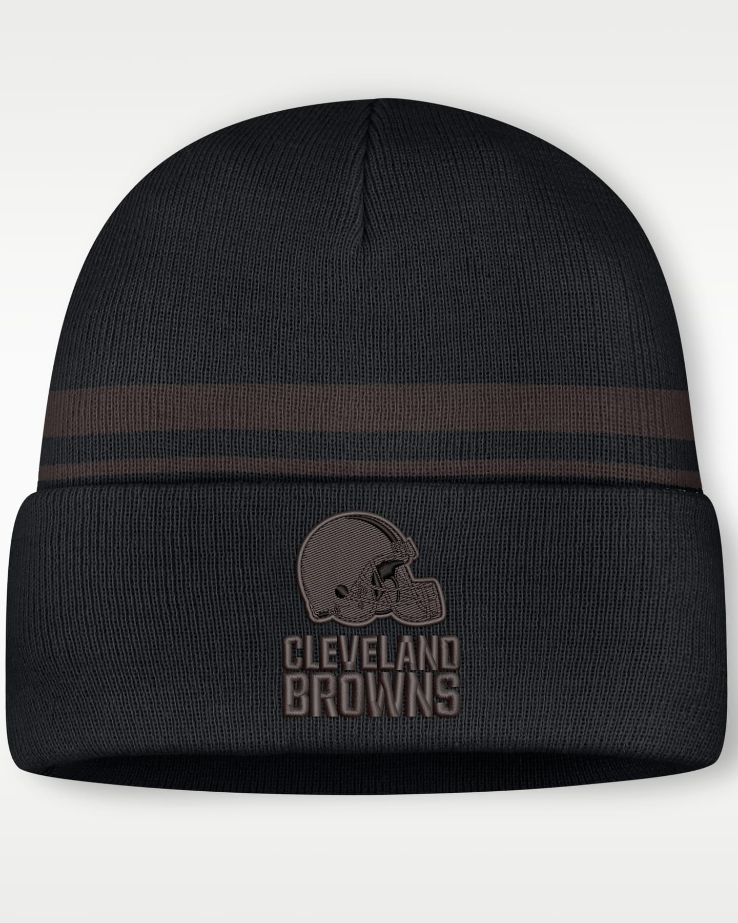 Мужская шапка-бини с отворотом Nike Cleveland Browns Primetime Utility NFL, цвет: Чёрный — фото 3