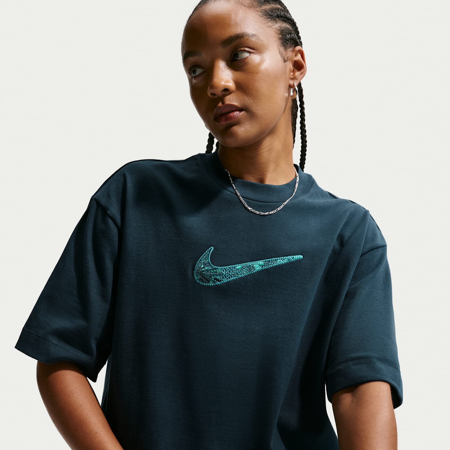 Женская футболка оверсайз Nike Naomi Osaka, цвет: Тёмно-синий — фото 3