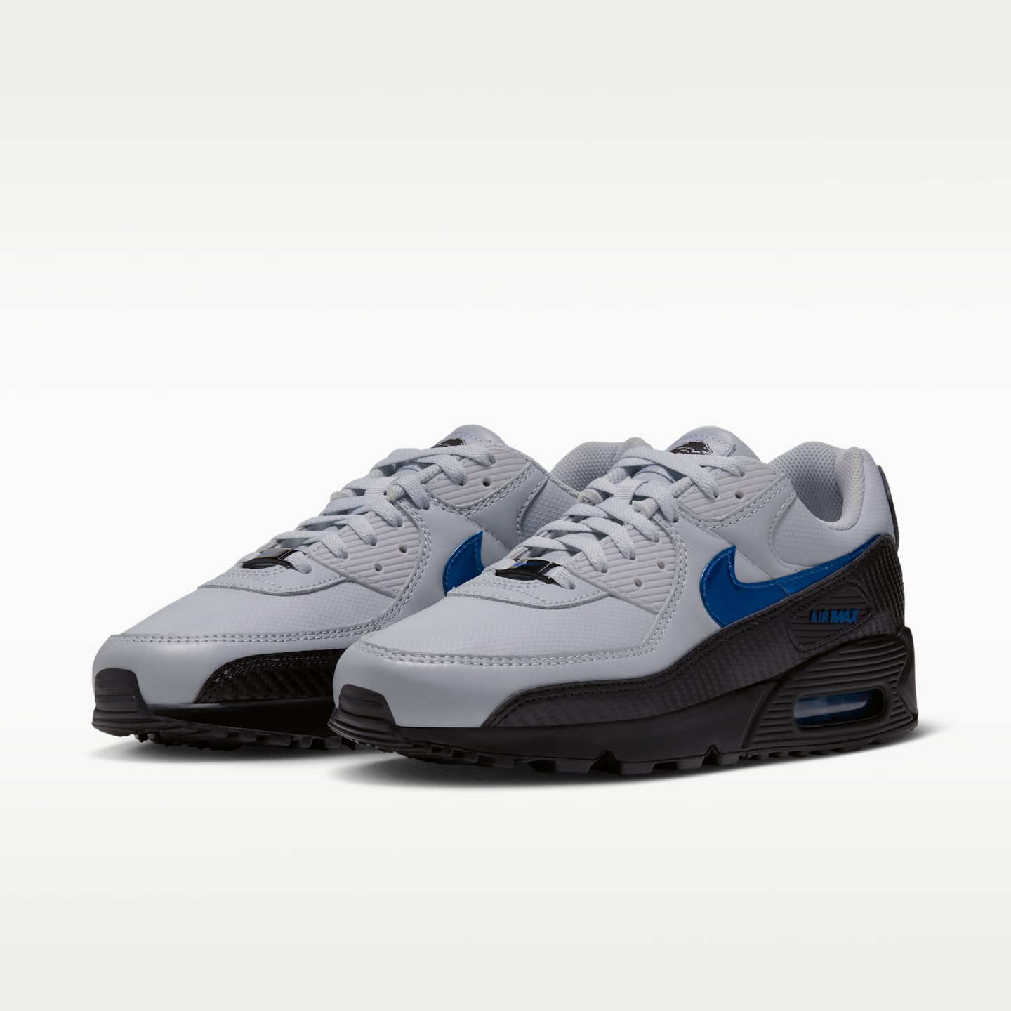Мужские кроссовки Nike Air Max 90 (Detroit Lions) NFL, цвет: Серебряный / Чёрный — фото 5