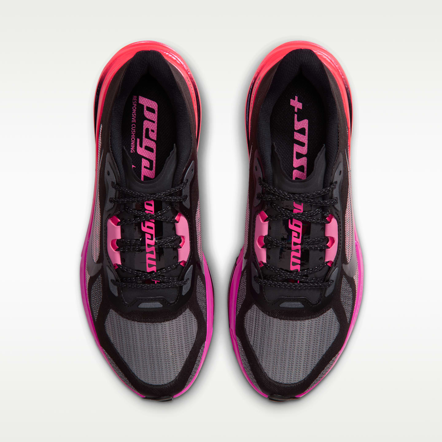 Женские кроссовки Nike Pegasus Plus 2 Road Running, цвет: Чёрный / Розовый — фото 4