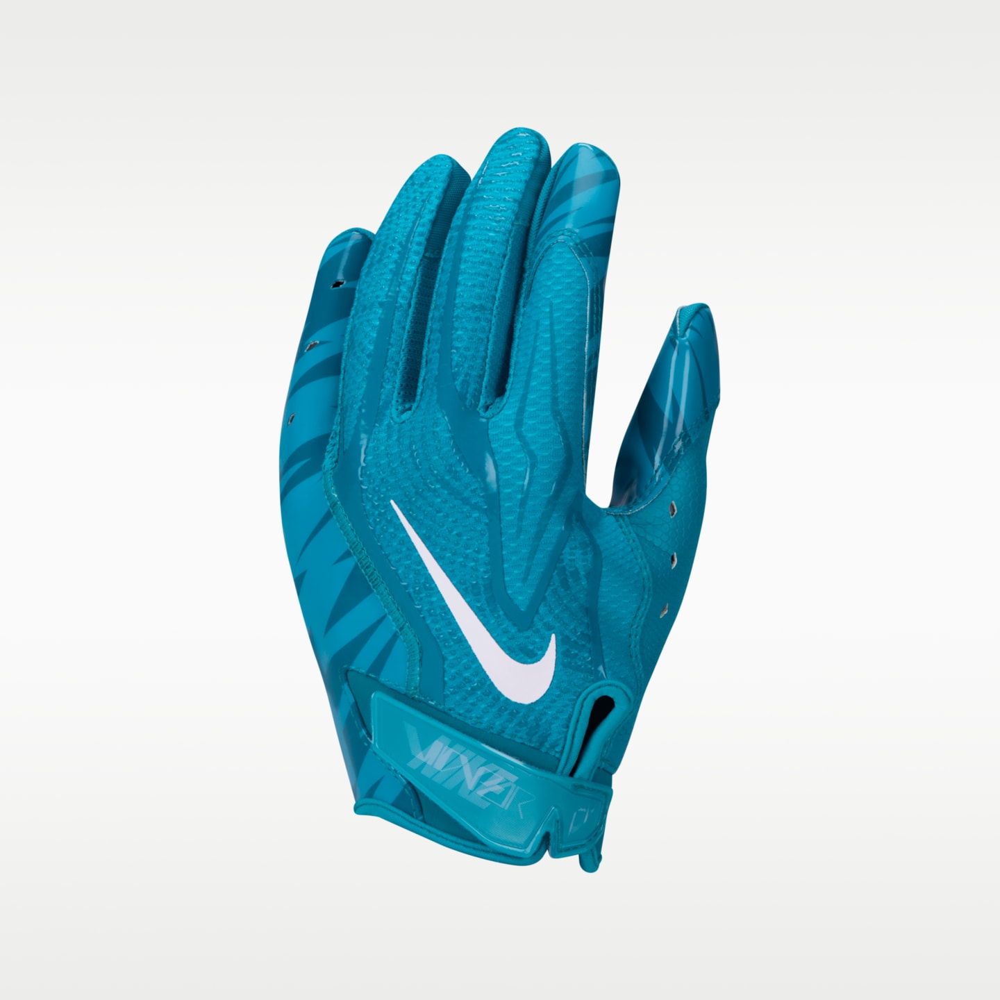 Женские перчатки для американского футбола Nike Vapor Jet 9.0, 1 пара, цвет: Аквамариновый / Белый — фото 1