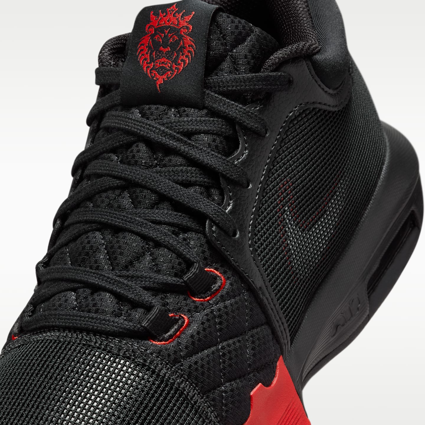 Женские кроссовки Nike LeBron Witness 8 Basketball, цвет: Чёрный / Красный — фото 7