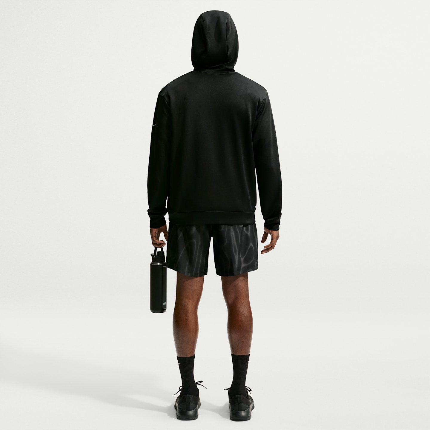 Мужское худи Nike Flex Dri-FIT с УФ-защитой, цвет: Чёрный / Белый — фото 5