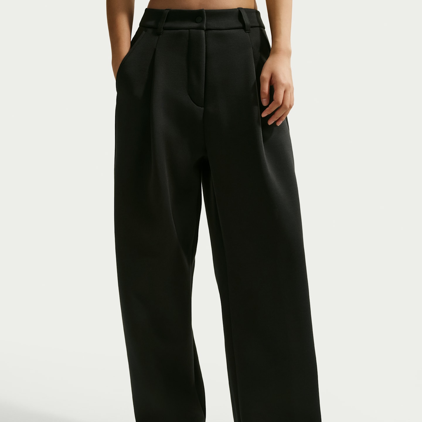 Женские брюки Nike Pregame Fleece Loose Mid-Rise Trousers, цвет: Чёрный — фото 2