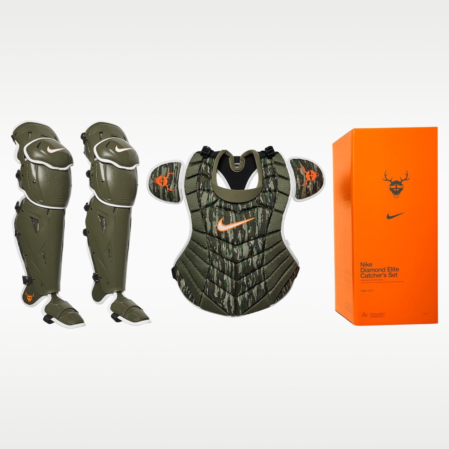 Мужские кроссовки Nike Diamond Elite "J.T. Realmuto" x Realtree Catcher's Set, цвет: Оливковый / Молочный — фото 6