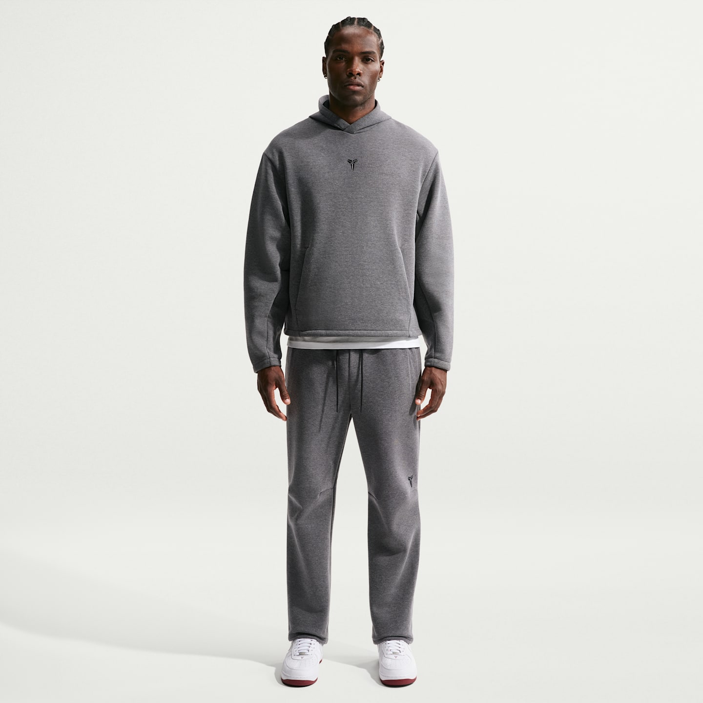 Мужское баскетбольное худи Nike Kobe Dri-FIT, цвет: Чёрный меланжевый / Чёрный — фото 4