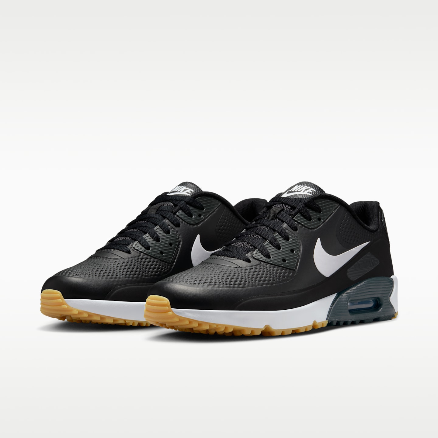 Женские кроссовки Nike Air Max 90 G Golf Shoes, цвет: Чёрный / Белый — фото 5