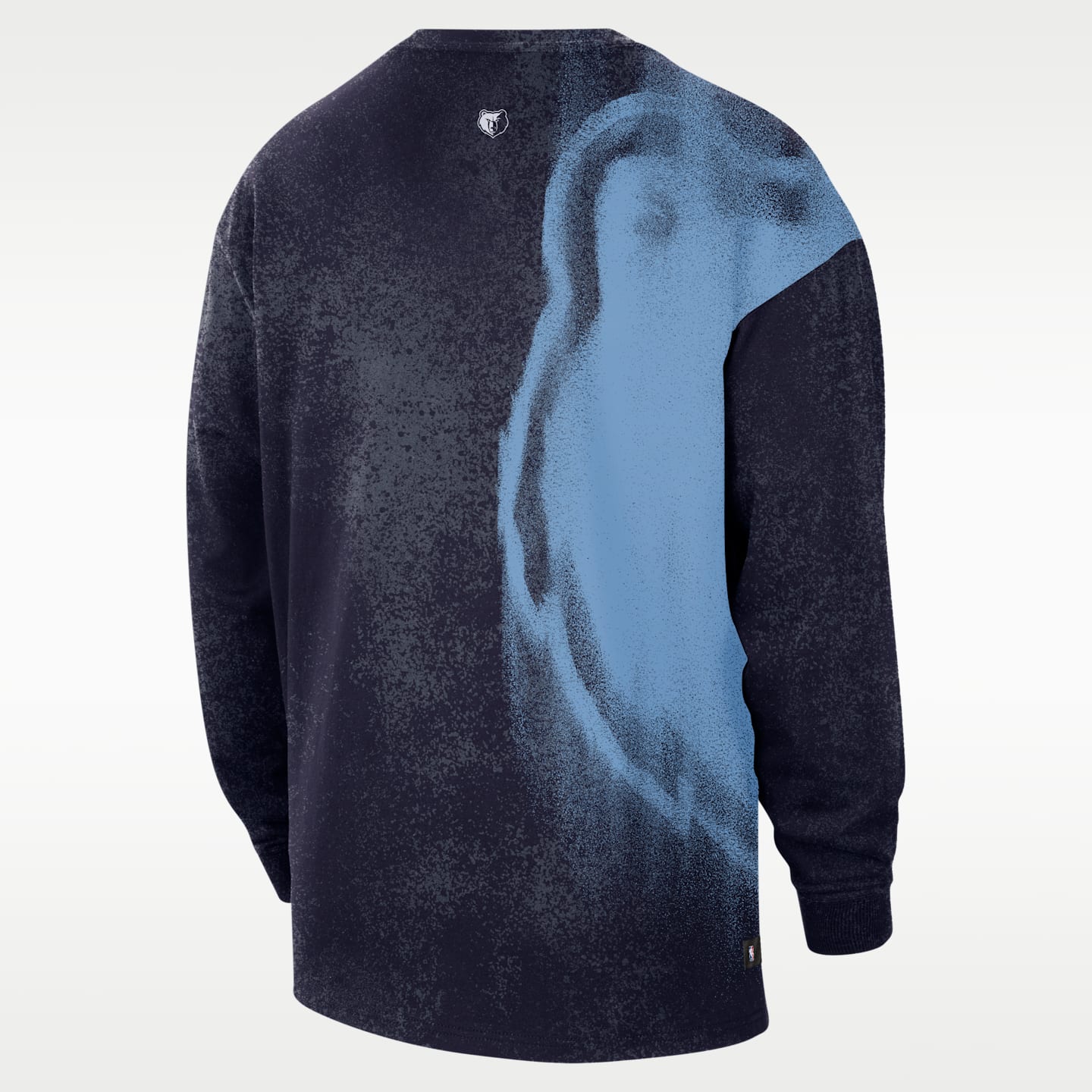 Мужская футболка Nike Memphis Grizzlies Essential Anthem Long-Sleeve Basketball, цвет: Тёмно-синий — фото 2