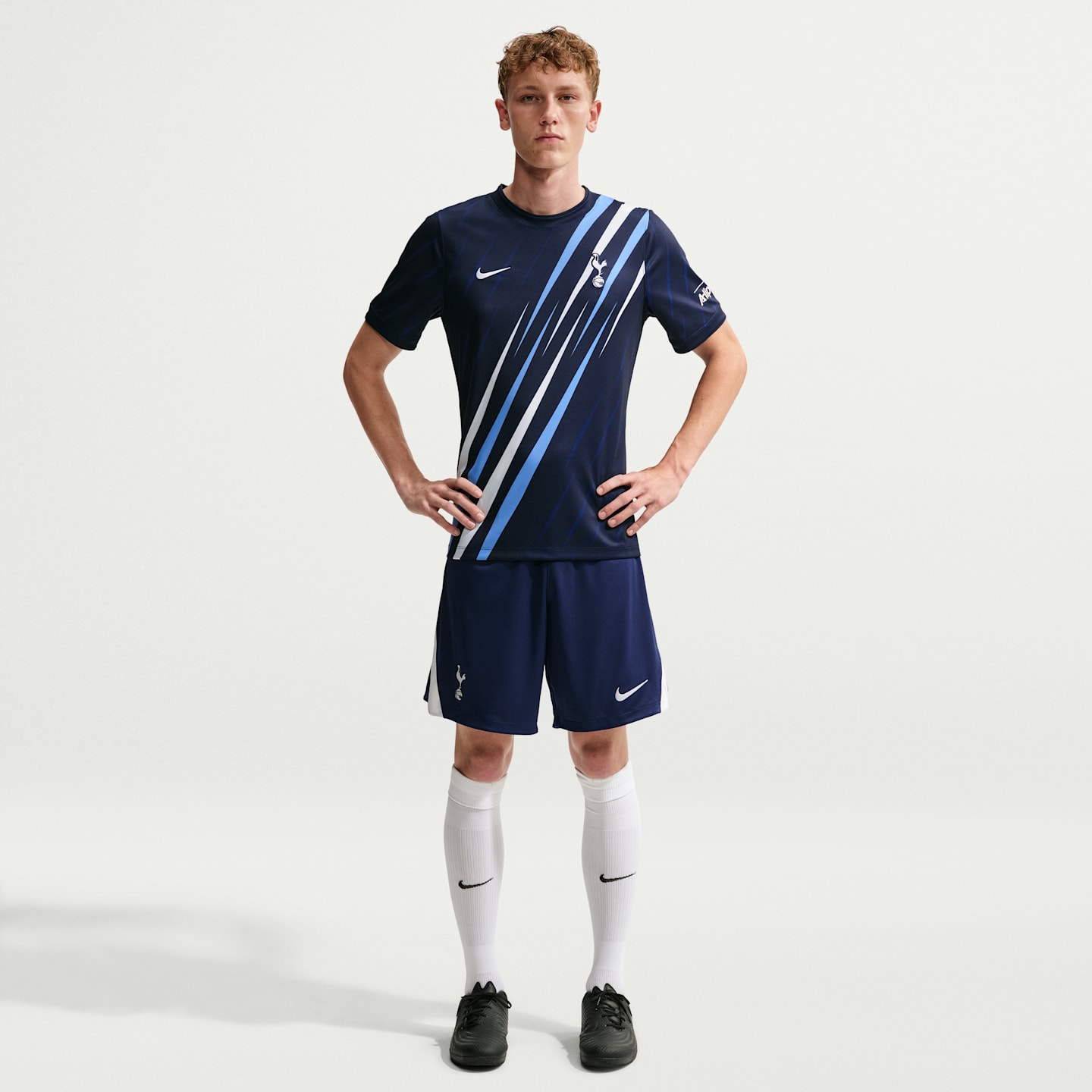 Мужской футбольный топ Nike Tottenham Hotspur для разминки перед матчем Dri-FIT, цвет: Обсидиановый / Белый — фото 4