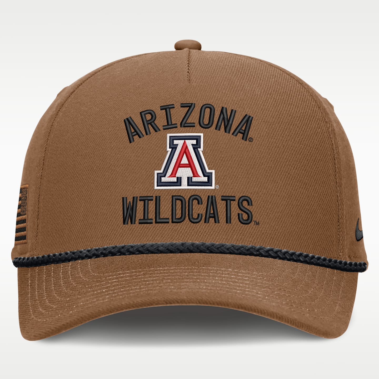 Мужская кепка Nike Arizona 2026 Military Appreciation Rope Rise College Adjustable Hat, цвет: Коричневый — фото 2