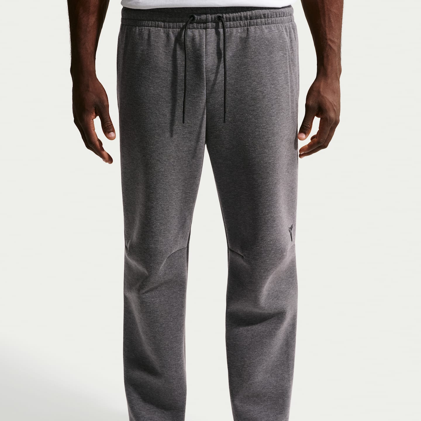 Мужские флисовые баскетбольные брюки Nike Kobe Dri-FIT, цвет: Чёрный меланжевый / Чёрный — фото 2