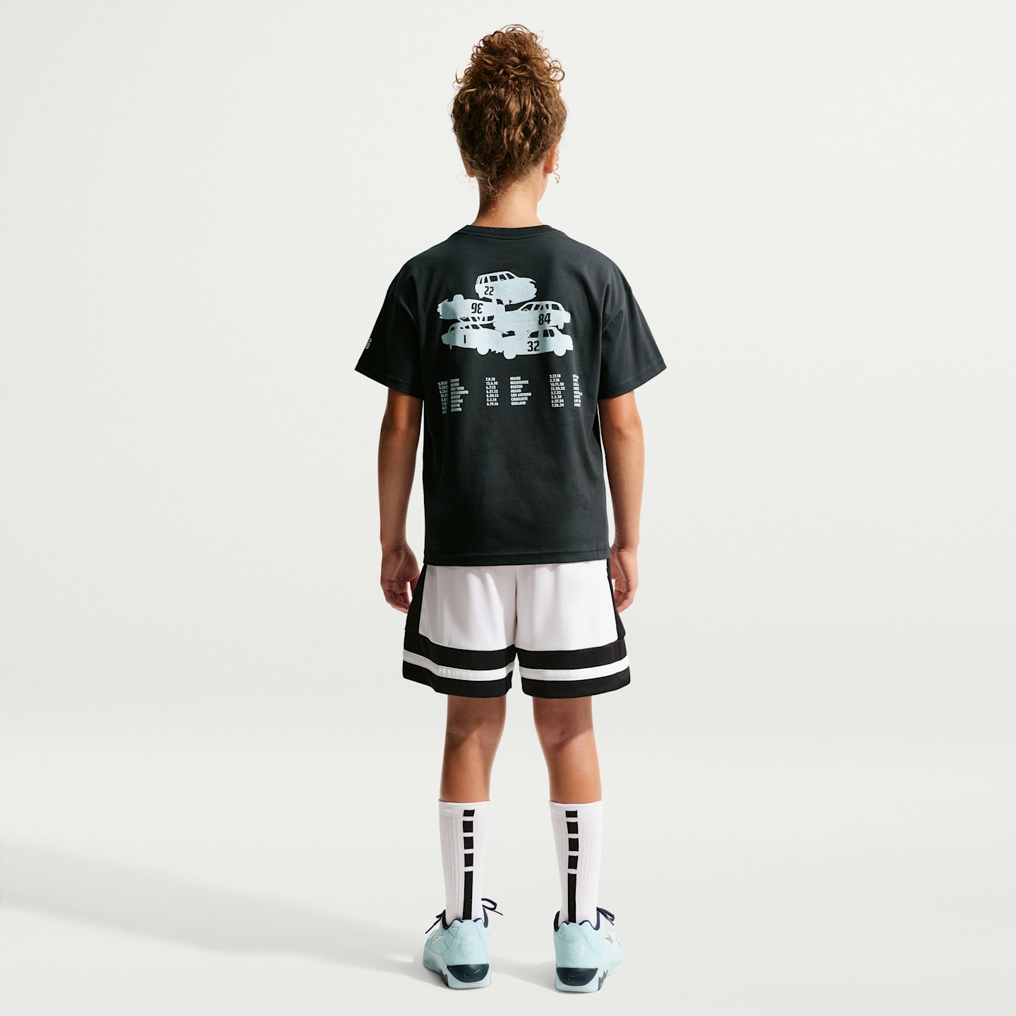Детская футболка для фитнеса Nike LeBron "Motor King, цвет: Почти чёрный — фото 5