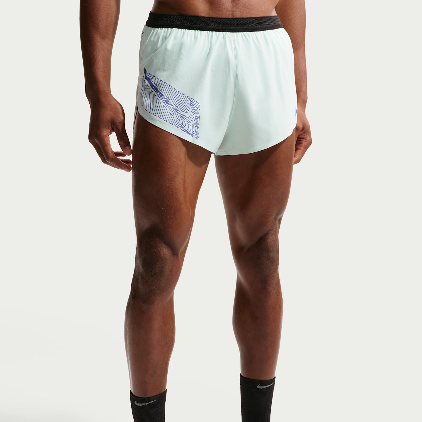 Мужские беговые шорты 2" со слипами Nike AeroSwift Dri-FIT ADV, цвет: Зелёный — фото 2