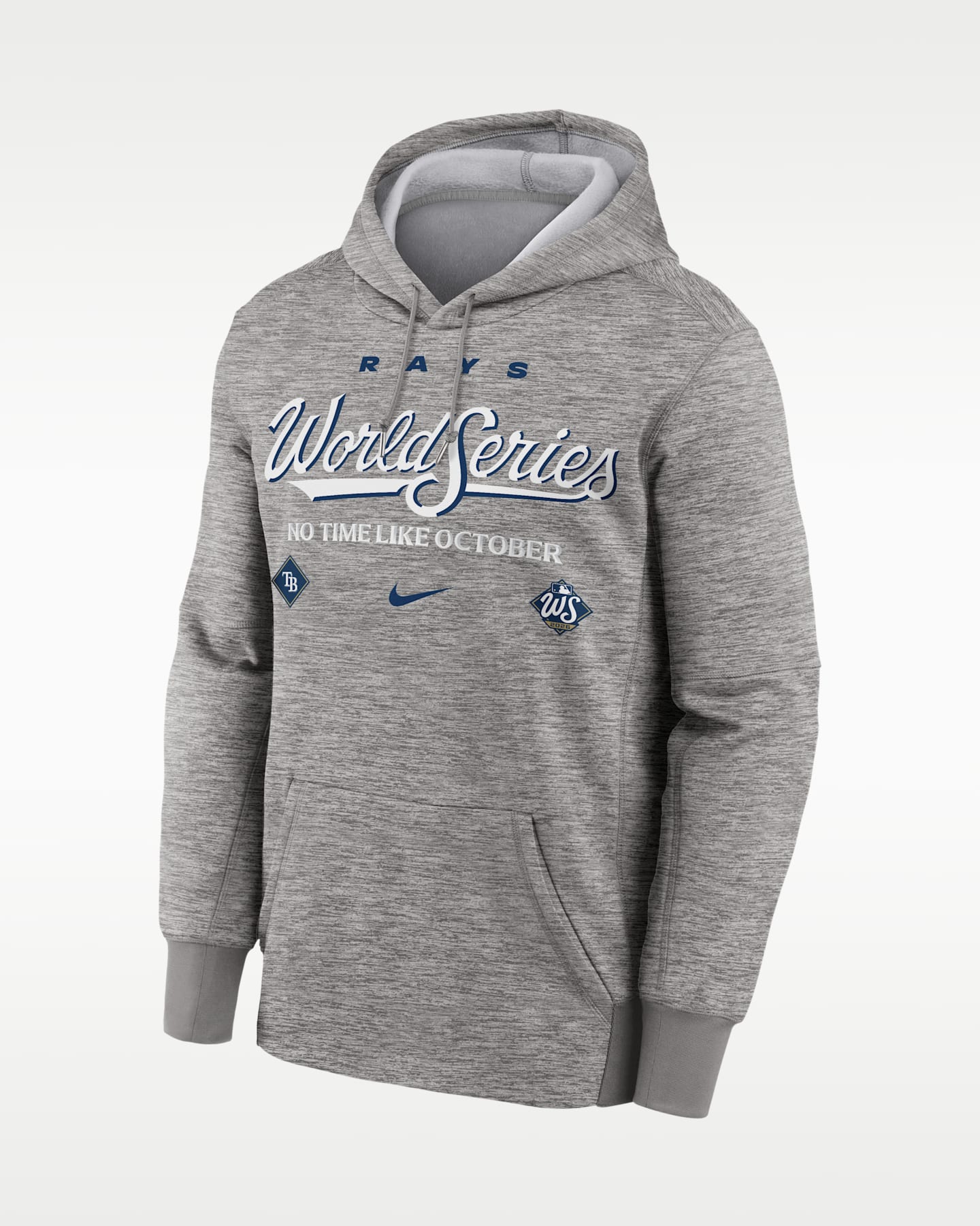 Мужская худи Nike Tampa Bay Rays 2026 Postseason Authentic Collection Therma-FIT MLB, цвет: Серый меланжевый — фото 3