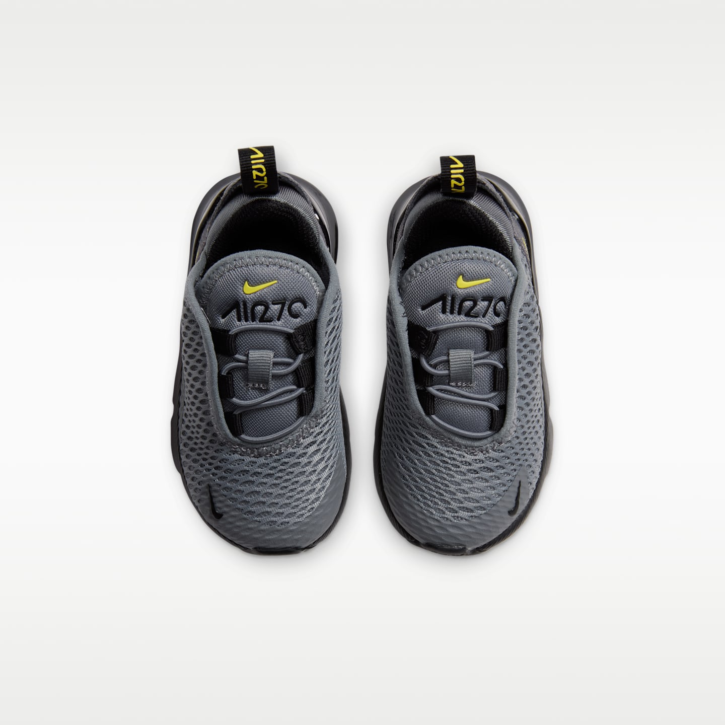 Детские кроссовки Nike Air Max 270 Baby/Toddler, цвет: Дымчатый серый / Жёлтый — фото 4