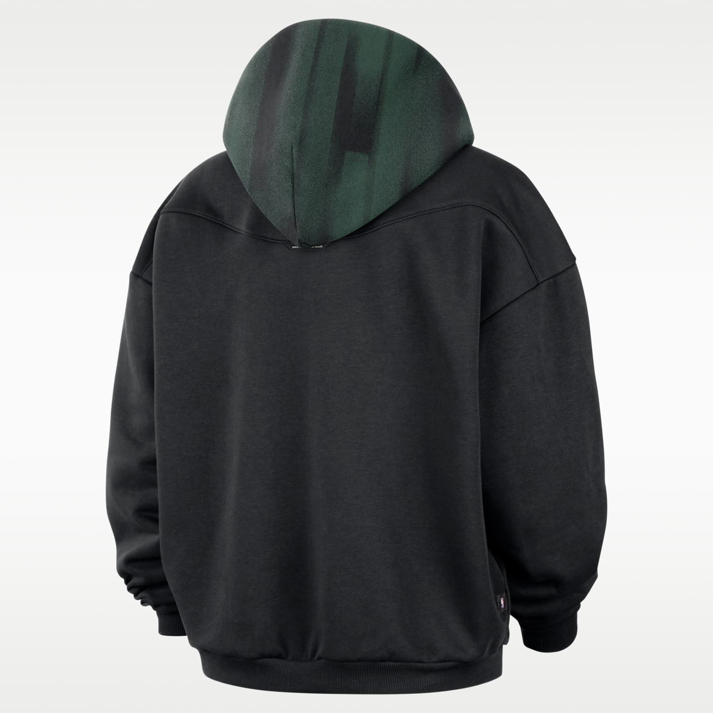 Мужское худи Nike Milwaukee Bucks Standard Issue Therma-FIT Fleece Basketball, цвет: Чёрный / Белый — фото 2
