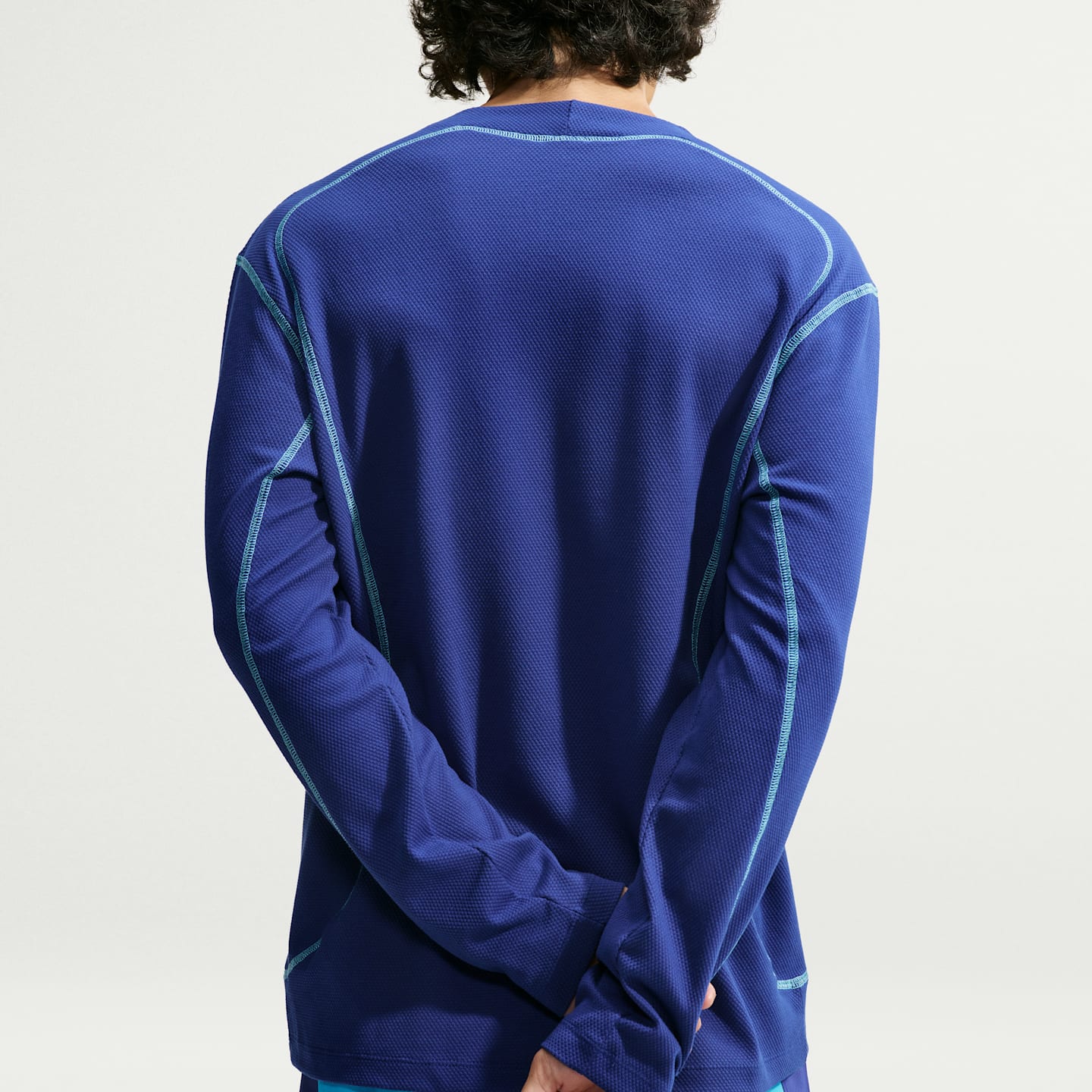 Мужской топ Nike Project F.R.O.G. Bubble Long-Sleeve Waffle Top, цвет: Королевский синий / Синий — фото 2