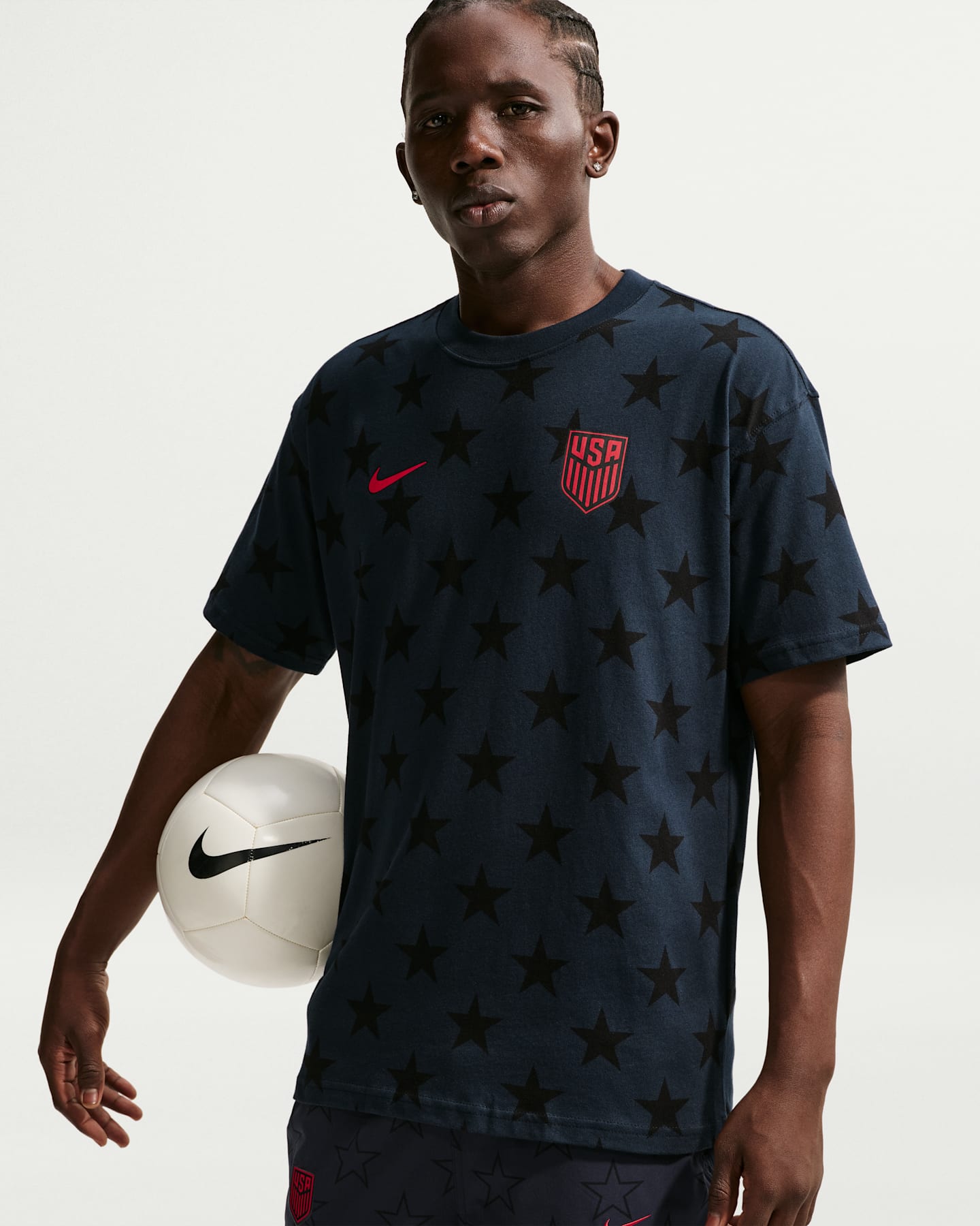 Мужская футбольная футболка Nike Usmnt, цвет: Тёмный обсидиановый — фото 6