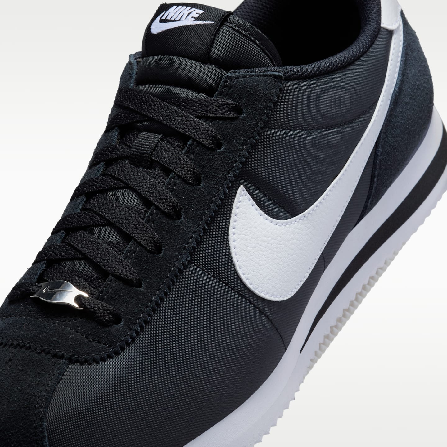 Мужские кроссовки Nike Cortez Textile, цвет: Чёрный / Белый — фото 7