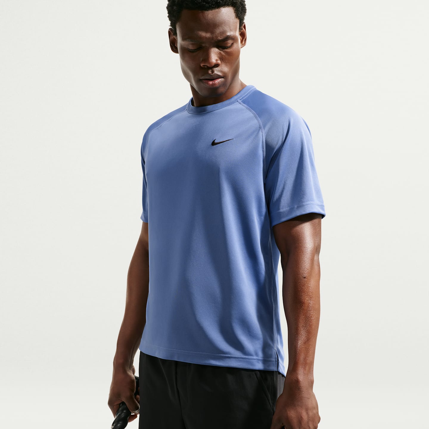 Мужской топ Nike Flex Dri-FIT Short-Sleeve Training, цвет: Индиго / Чёрный — фото 3