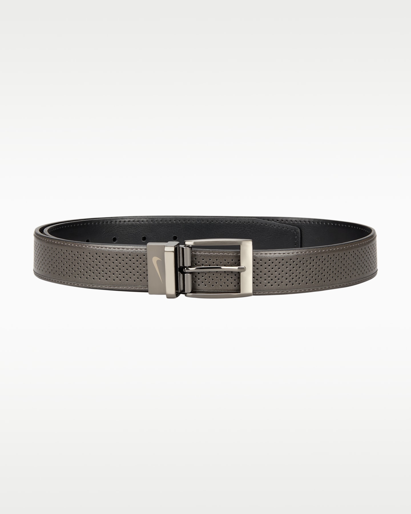 Мужской ремень Nike Tour Golf Perforated Reversible Belt, цвет: Серый — фото 3
