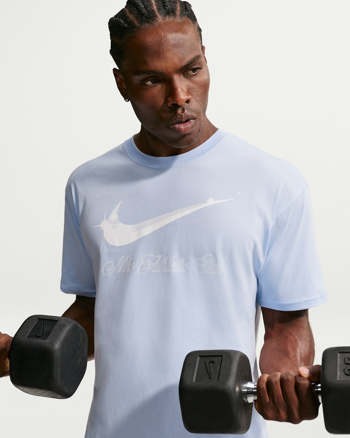 Мужская футболка Nike N.A.C, цвет: Синий / Белый — фото 6