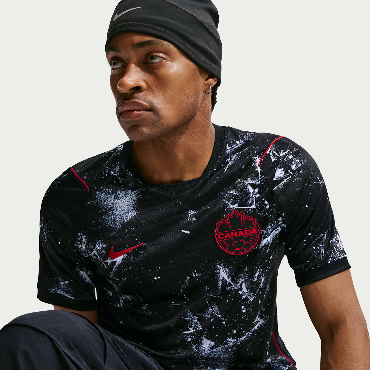 Мужской топ Nike Canada Stadium Home Dri-FIT Soccer Jersey, цвет: Чёрный — фото 1